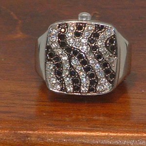 Gossip GSP564 Rhinestone Stretch Band Ring Watch